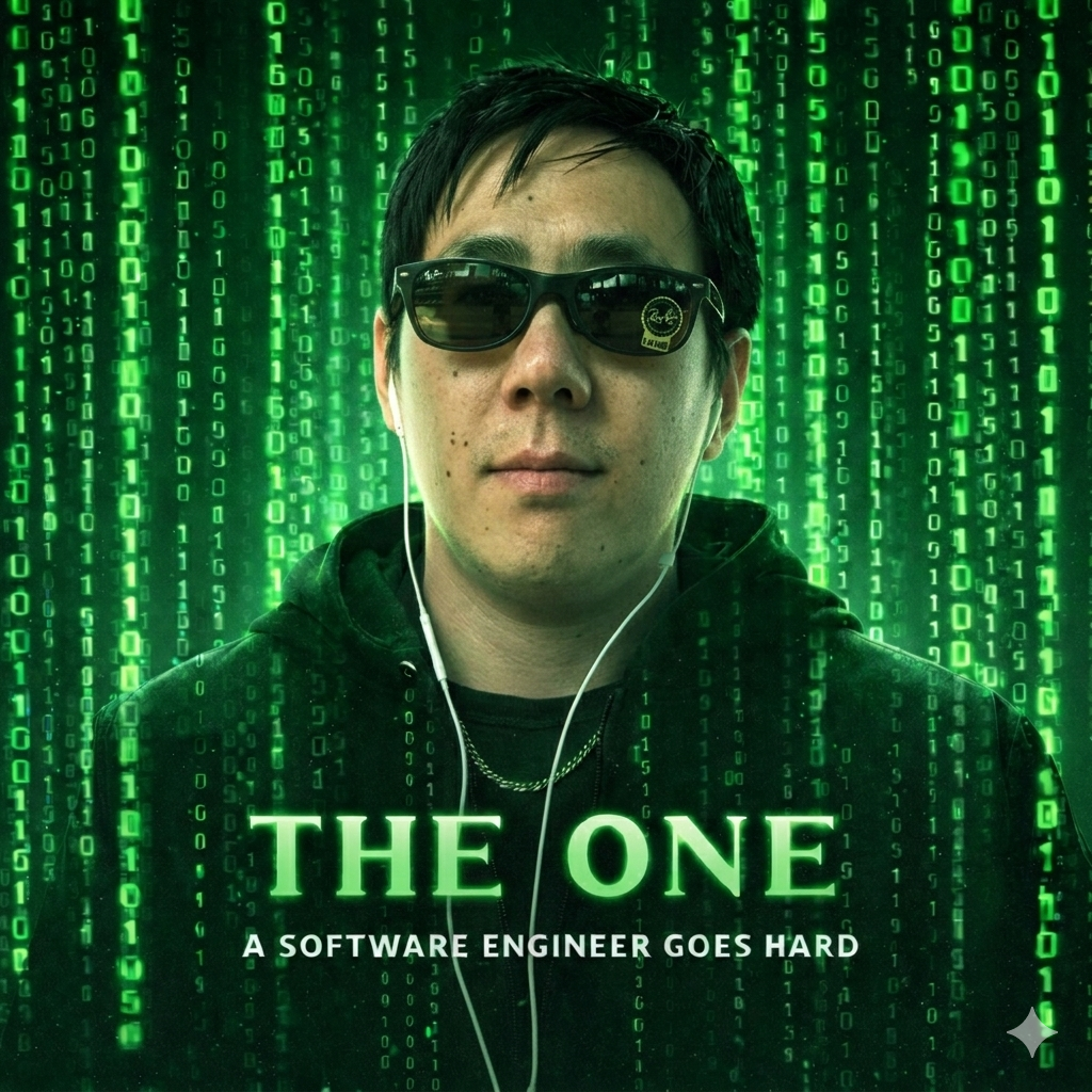 Matrix inspired poster for the song The One.